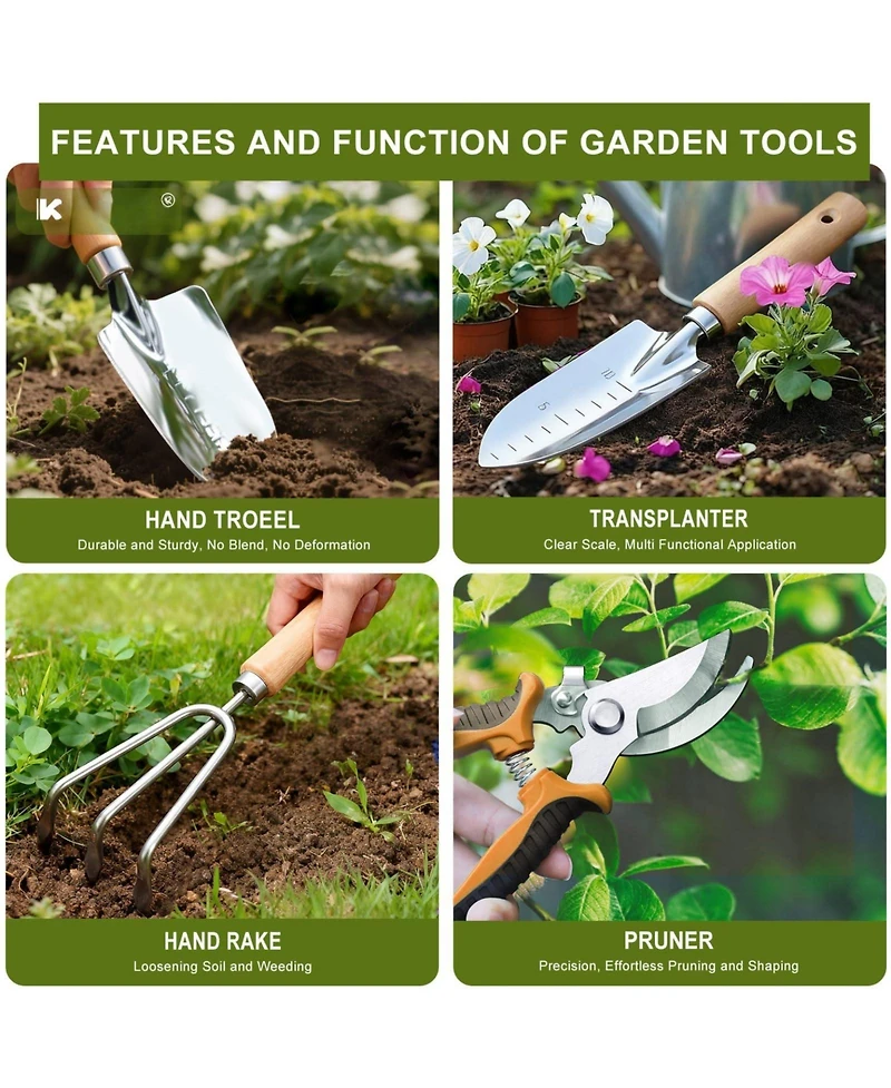 Xdovet Gardening Tool Set Includes Trowel and Shovel