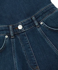 Reiss Women's Rosie Waisted Denim Midi Dress