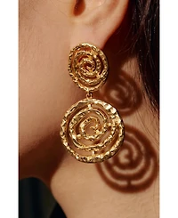 Retro Chic Eternal Spiral Drop Earrings