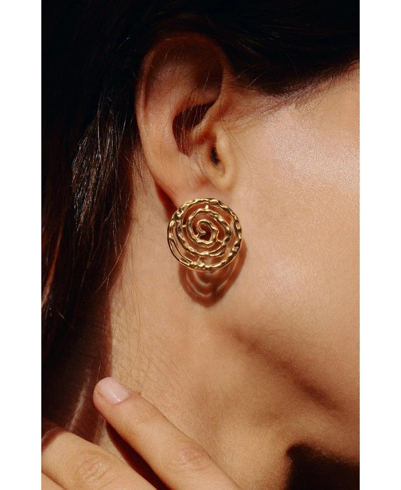 Retro Chic Eternal Spiral Round Earrings
