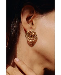Retro Chic Eternal Spiral Round Earrings