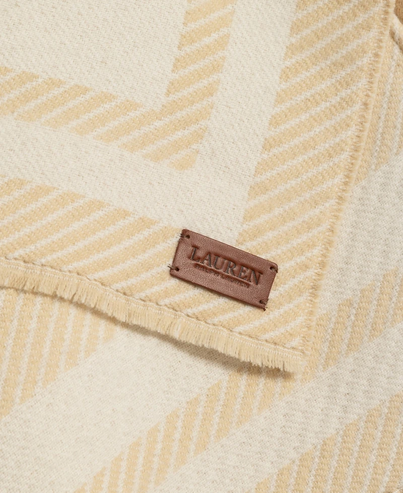 Lauren Ralph Lauren Woven Twill-Border Ruana