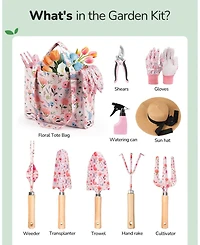Xdovet Gardening Tools Gift Set Women Rust-proof Heavy-duty Florganizer Bag