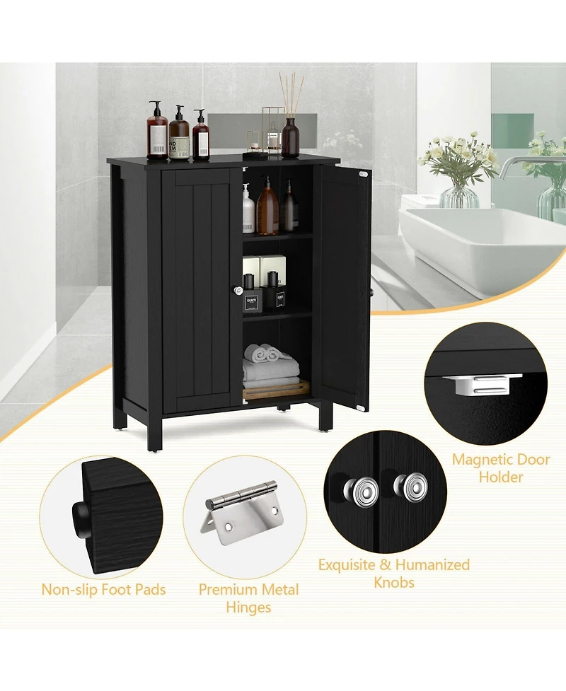 Volenca 2-Door Bathroom Storage Cabinet with Adjustable Shelf, 31-in H
