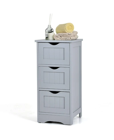 Volenca Slim 3-Drawer Free-Standing Bathroom Floor Cabinet, 25-in H