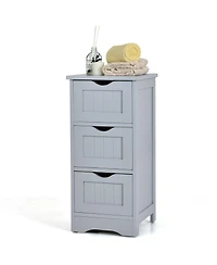 Volenca Slim 3-Drawer Free-Standing Bathroom Floor Cabinet, 25-in H