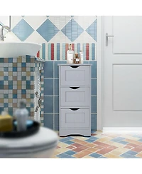 Volenca Slim 3-Drawer Free-Standing Bathroom Floor Cabinet, 25-in H