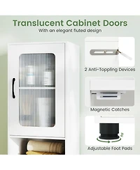 Volenca Tall 67-in Bathroom Storage Cabinet Freestanding Organizer