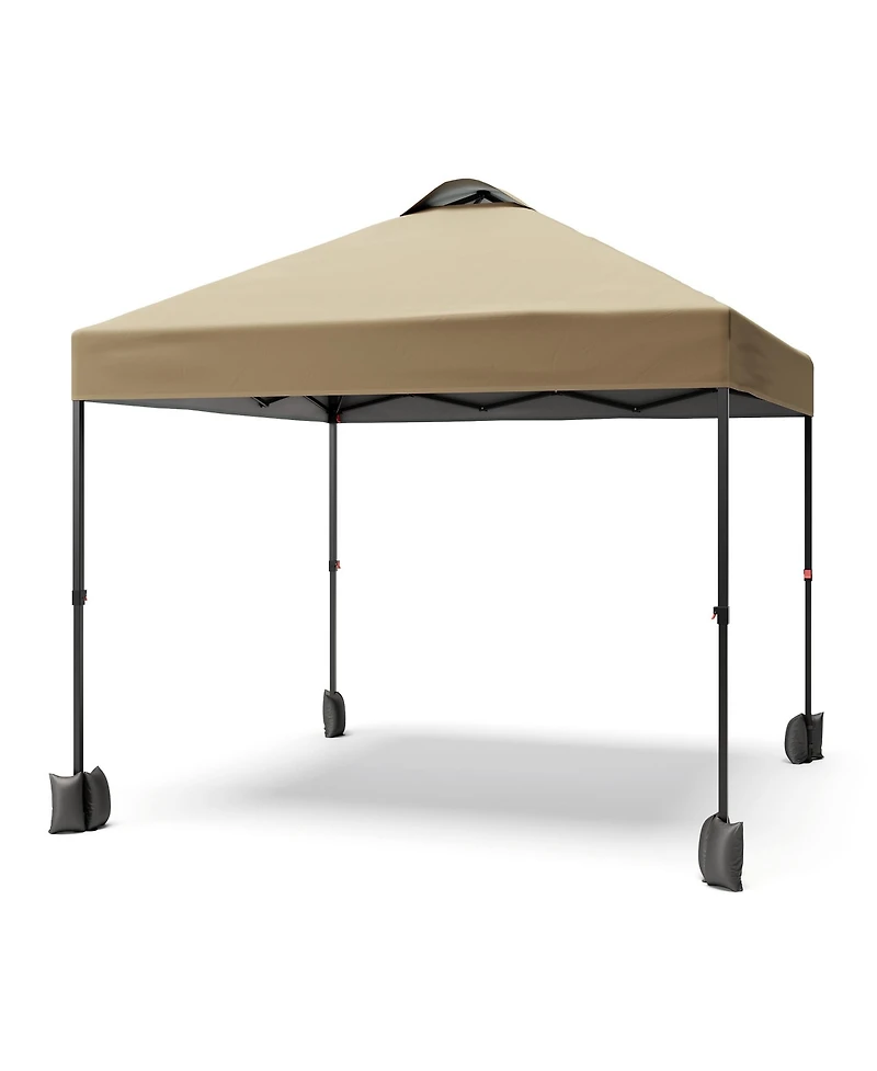 homfan 10x10 Pop Up Canopy Tent With Sidewall, Easy Setup, Upf 50+ Protection, Adjustable, Portable, Includes Wheeled Bag, Stakes And Sandbags