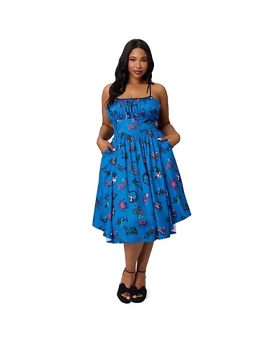 Unique Vintage Plus Size 1950s Cotton Swing Dress
