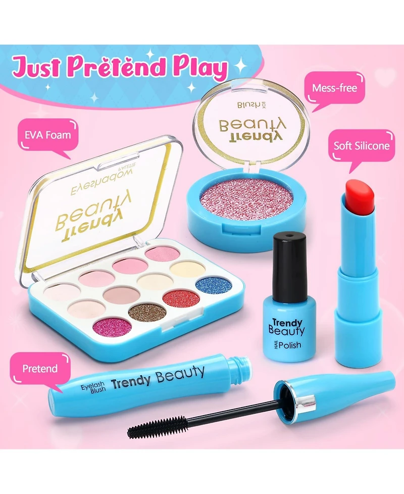 Gnuadz Purse Pretend Play Makeup Set Plushie Phone Wallet Princess Birthday Gifts Girl