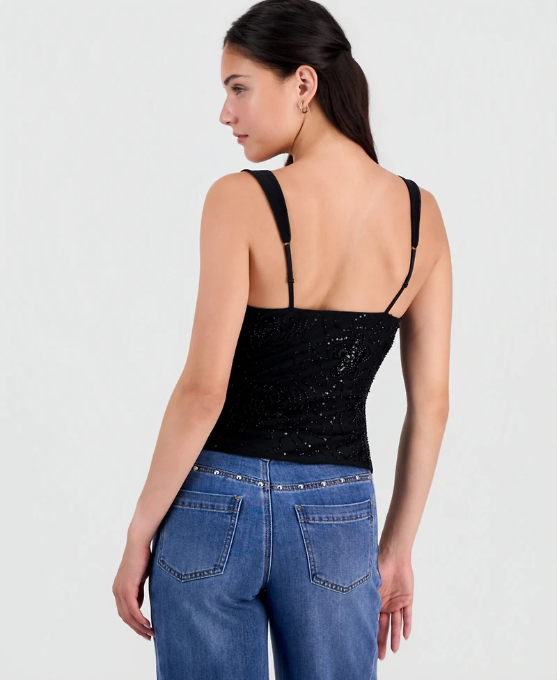 Fvr Drm Juniors' Beaded Tank Top