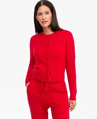 Charter Club Womens Cashmere Cardigan Short Sleeve Sweater Wide Leg Pants Macys Exclusive