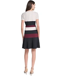 Tommy Hilfiger Women's Short-Sleeve Colorblock Sheath Dress