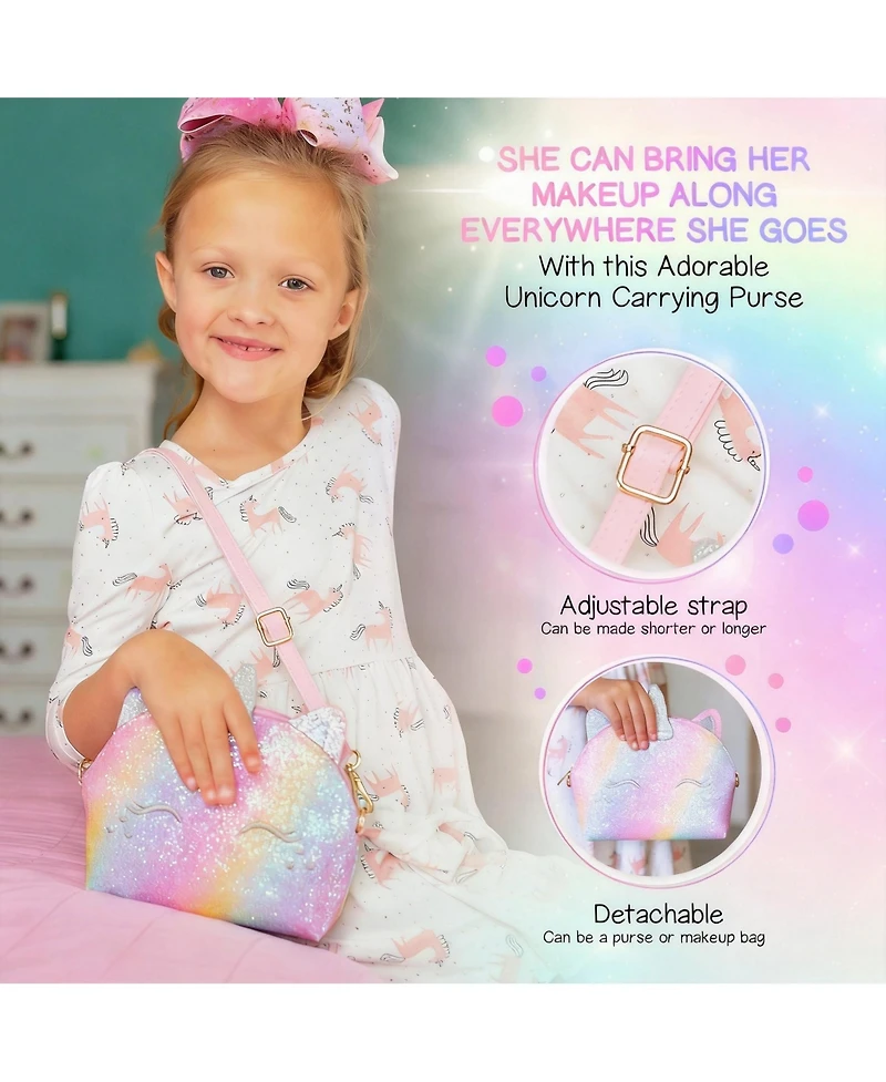 Gnuadz Real Makeup Kit Washable Pretend Play Gift for Girls