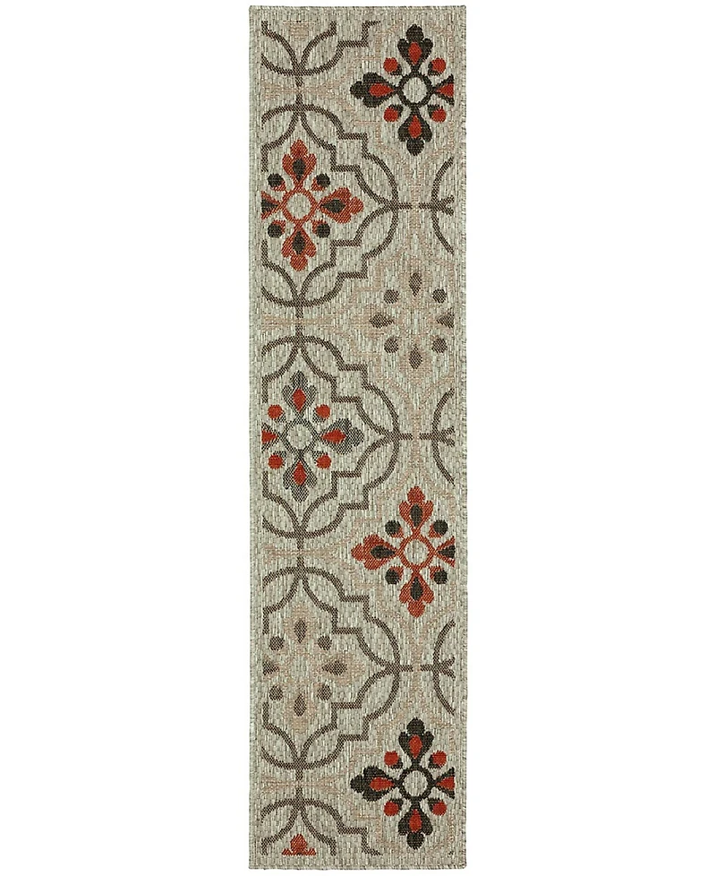 Oriental Weavers Latitude 709 Gray 1'10" x 7'6" Runner Rug