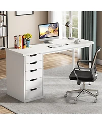 Tribesigns Computer Desk with 5 Drawers, Home Office Desk with Storage