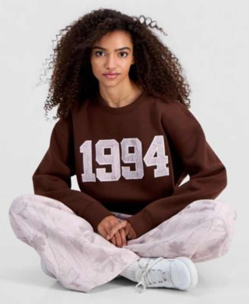 Madden Girl Juniors Crewneck Sweatshirt Camo Print Wide Leg Sweatpants