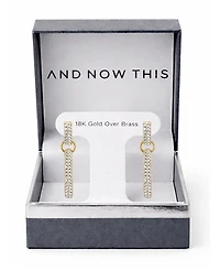 And Now This Crystal Drop Hinged Hoop Earrings
