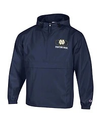 Champion Men's Navy Notre Dame Fighting Irish Delay Packable Half-Zip Jacket