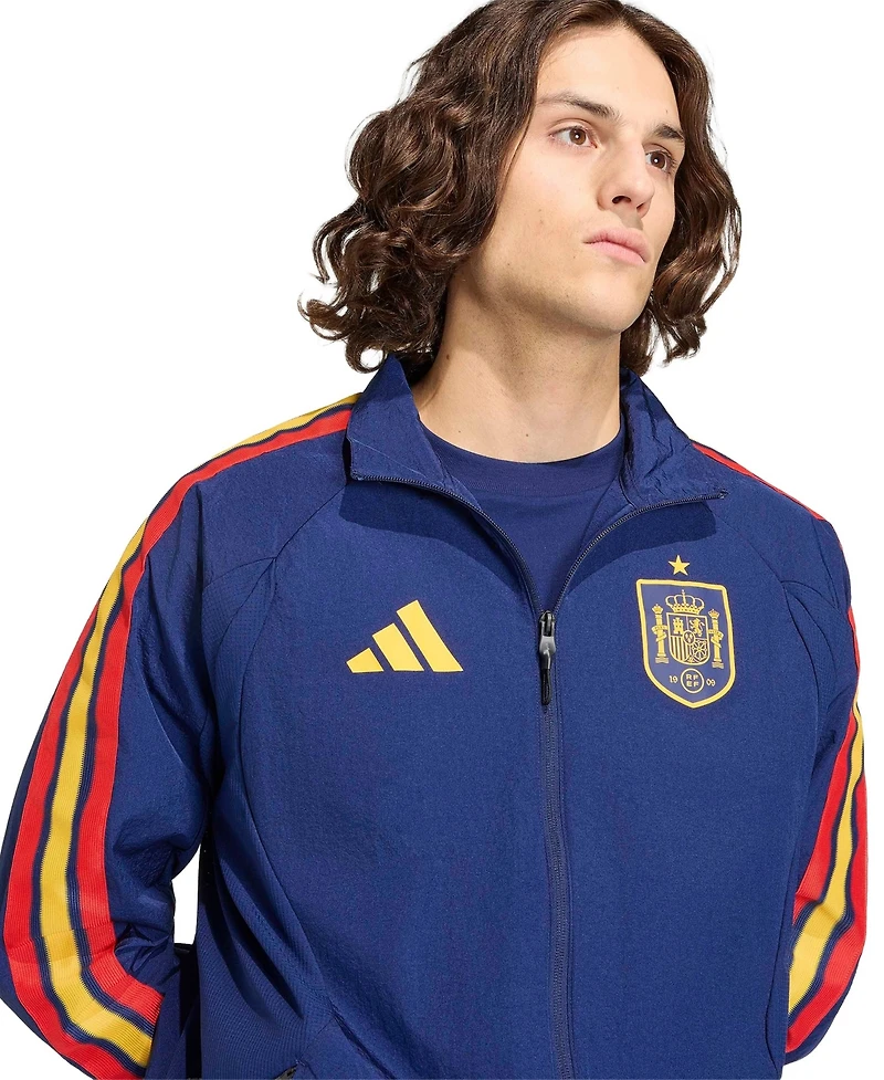 Adidas Men's Navy Spain National Team 2026 Home Full-Zip Game Day Anthem Jacket