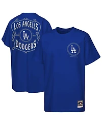 Mitchell & Ness Big Boys and Girls Royal Los Angeles Dodgers Cooperstown Rodeo Rope T-Shirt