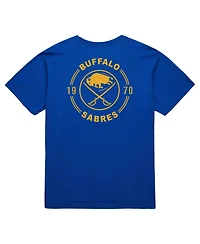 Mitchell & Ness Men's Royal Buffalo Sabres Core Penalty Box 3.0 T-Shirt
