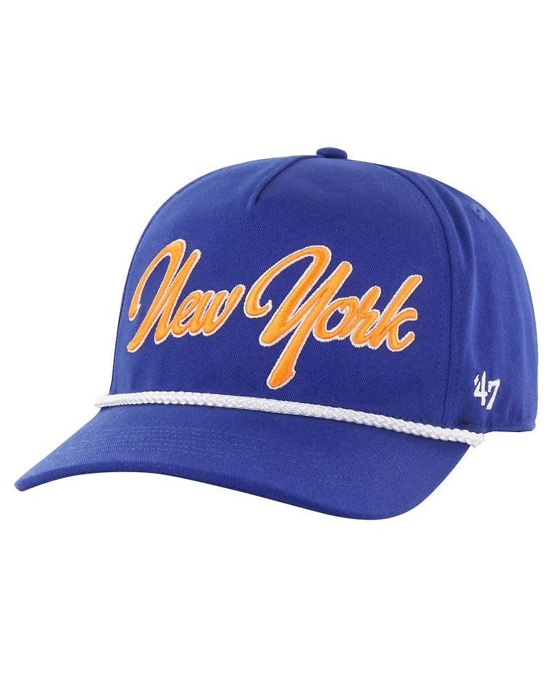 Men's '47 Brand Blue New York Knicks Overhand Logo Hitch Adjustable Hat