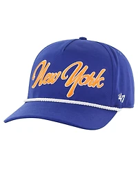 Men's '47 Brand Blue New York Knicks Overhand Logo Hitch Adjustable Hat