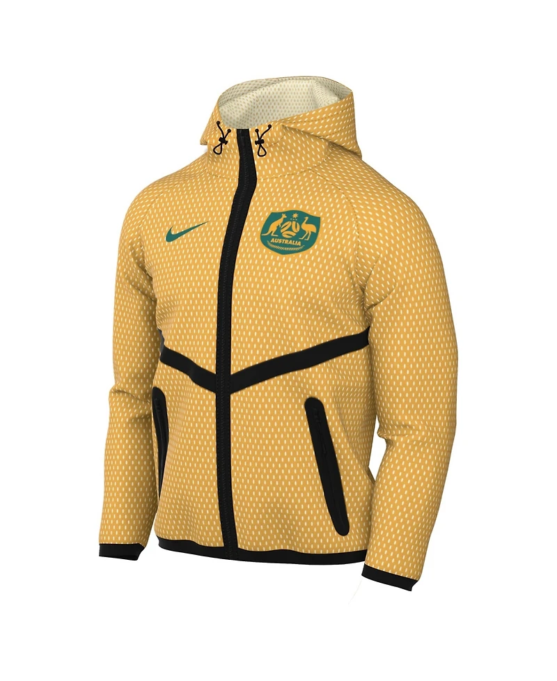 Nike Men's Yellow Australia National Team 2026 Anthem Mesh Dri-fit Full-Zip Hoodie