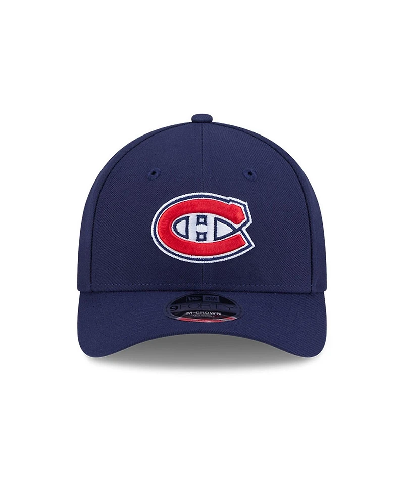 New Era Men's Navy Montreal Canadiens Coolera 9FORTY M-Crown Adjustable Hat