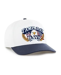 '47 Brand Men's White/Navy Tampa Bay Rays Americana Eagle Hitch Adjustable Hat