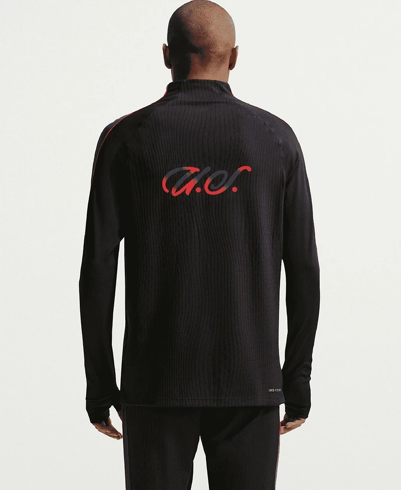 Nike Men's Black Usmnt 2026 Strike Elite Dri-fit Adv Long Sleeve Quarter-Zip Drill Sweatshirt