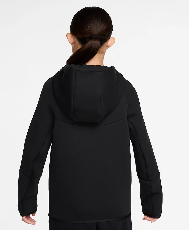 Nike Big Boys and Girls Black Usmnt Tech Fleece Full-Zip Hoodie