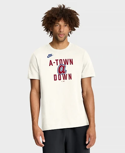 Nike Men's Cream Atlanta Braves Cooperstown Collection ‘70s Inspired T-Shirt