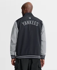 Nike Men's Navy/Gray New York Yankees Authentic Collection Dugout Relaxed Full-Zip Bomber Jacket