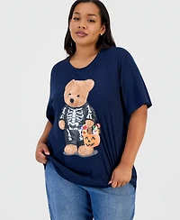 Grayson Threads, The Label Trendy Plus Trick-Or-Treat Teddy Bear Graphic T-Shirt