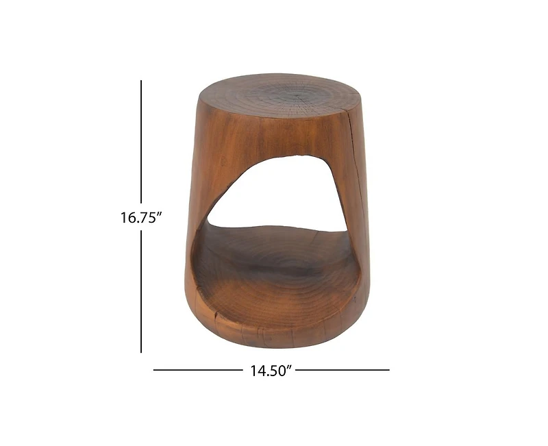 sumyeg Hollow Round Wood Grain Mgo Side Table 200lbs Capacity No Assembly End Table.