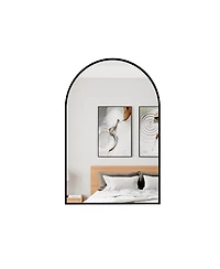 Laoties 36" x 24" Arched Wall Mirror, Arch-Shaped Bathroom Vanity Mirror with Aluminum Alloy Frame