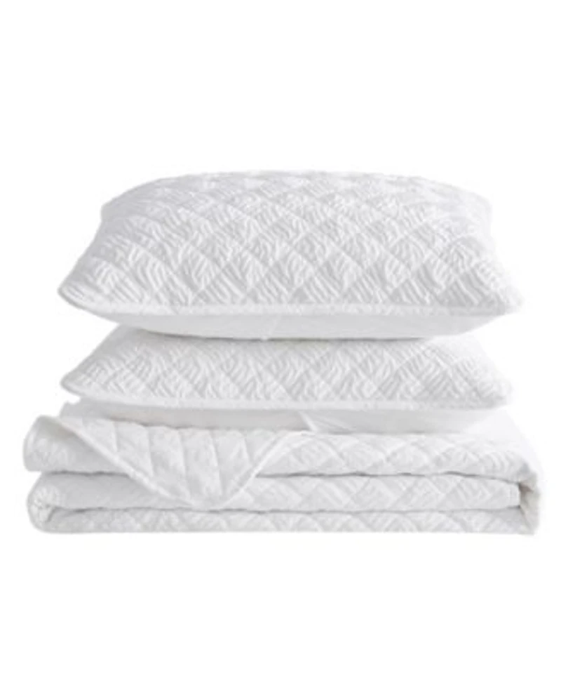 Linery Co Diamond Textured Quilt Set With Shams