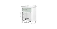 Lucky One 26.8"W Mdf Wood Nightstand with Drawer and Shelf