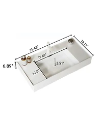 Sillysis Floating Bathroom Vanity with Acrylic Integrated Sink, Wall Mounted Shelf, Modern Storage Solution for Small Bathrooms