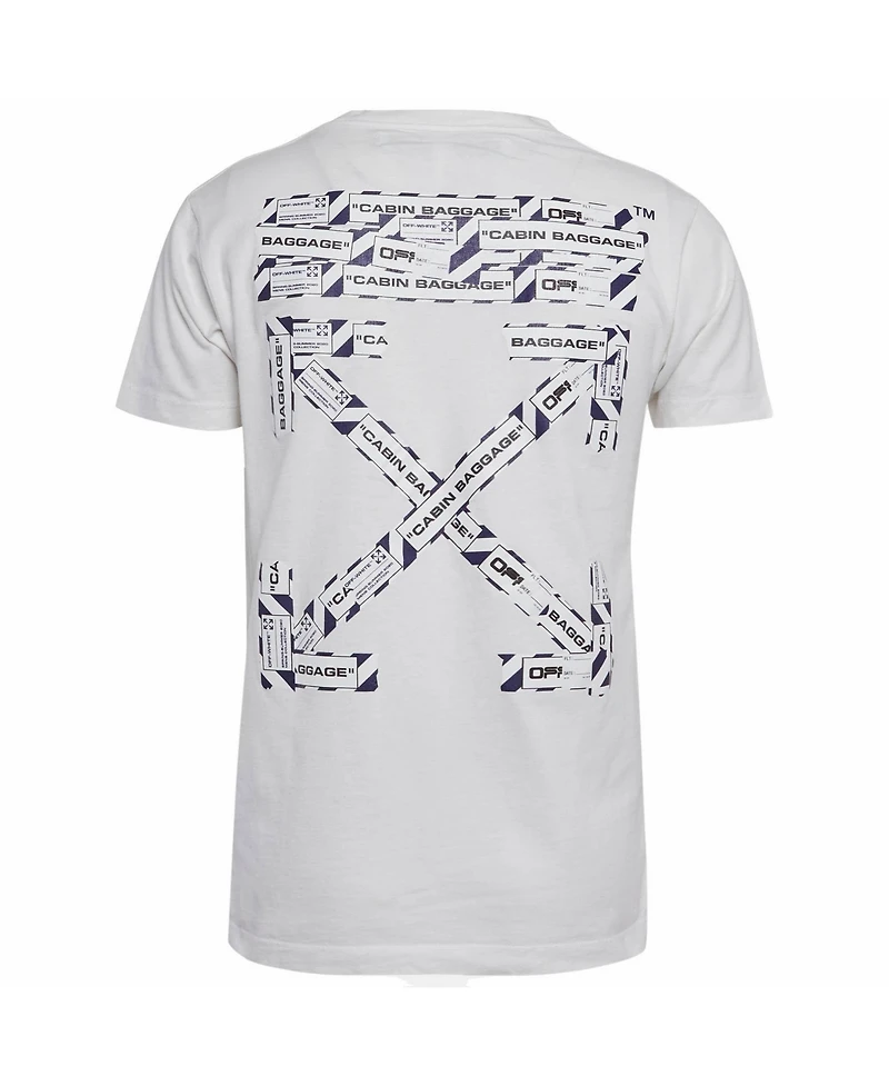 Pre-Owned Off-White Men Print Cotton Half Sleeve T-Shirt