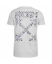 Pre-Owned Off-White Men Print Cotton Half Sleeve T-Shirt
