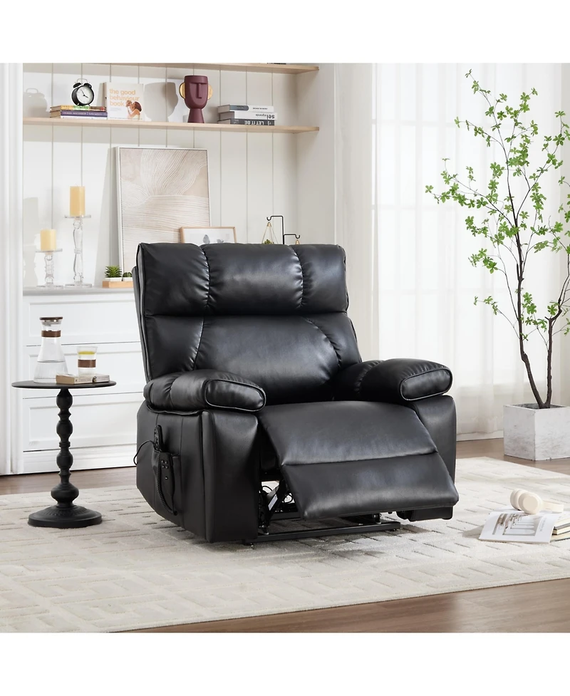 Boyel Living Massage Dual Motor Infinite Position Recliners Electric Lift Chair with Cup Holders and Power-Remote