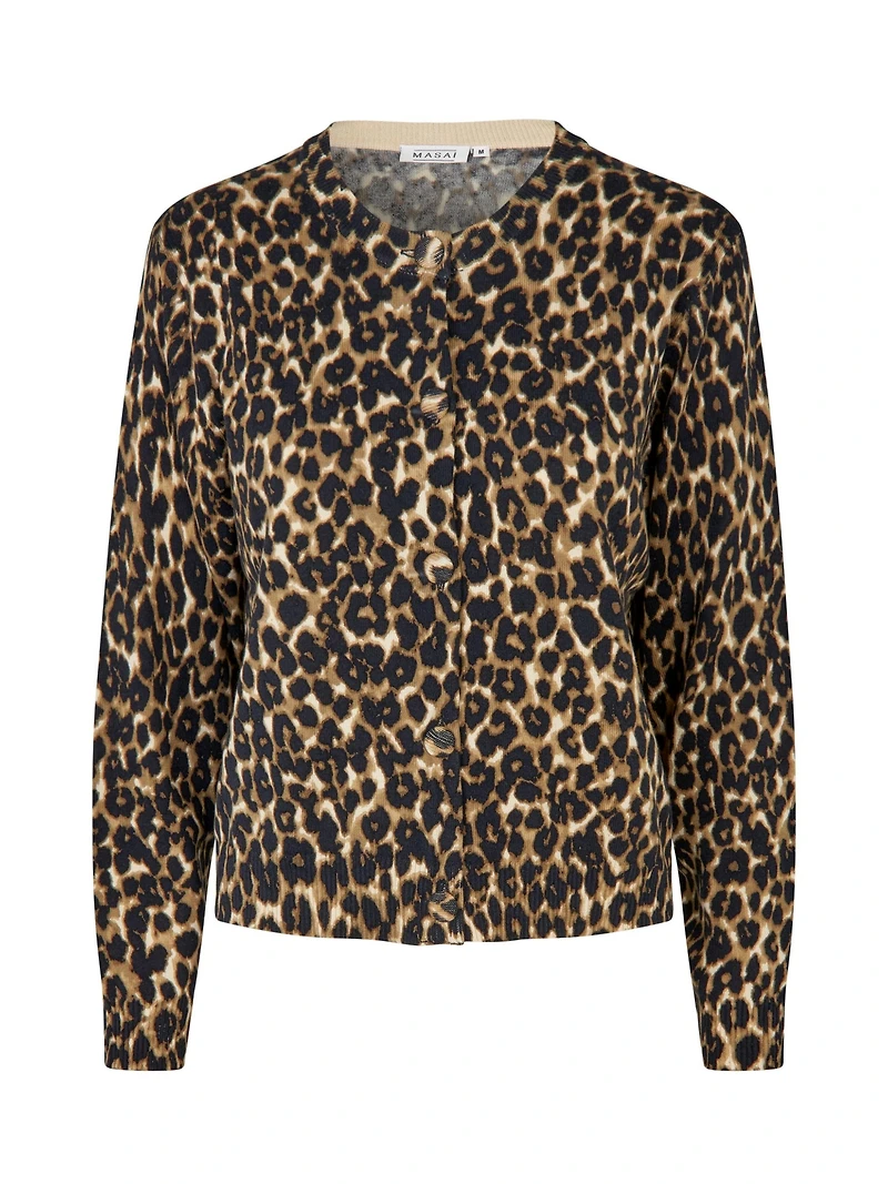 Masai Copenhagen Women's MaLika Leopard Print Cardigan