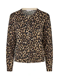Masai Copenhagen Women's MaLika Leopard Print Cardigan