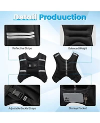 Aofar Weighted Vest Reflective Adjustable Workout Fitness Running