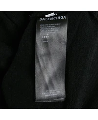 Pre-Owned Balenciaga Men's Unisex Logo Print Cotton Knit Hoodie
