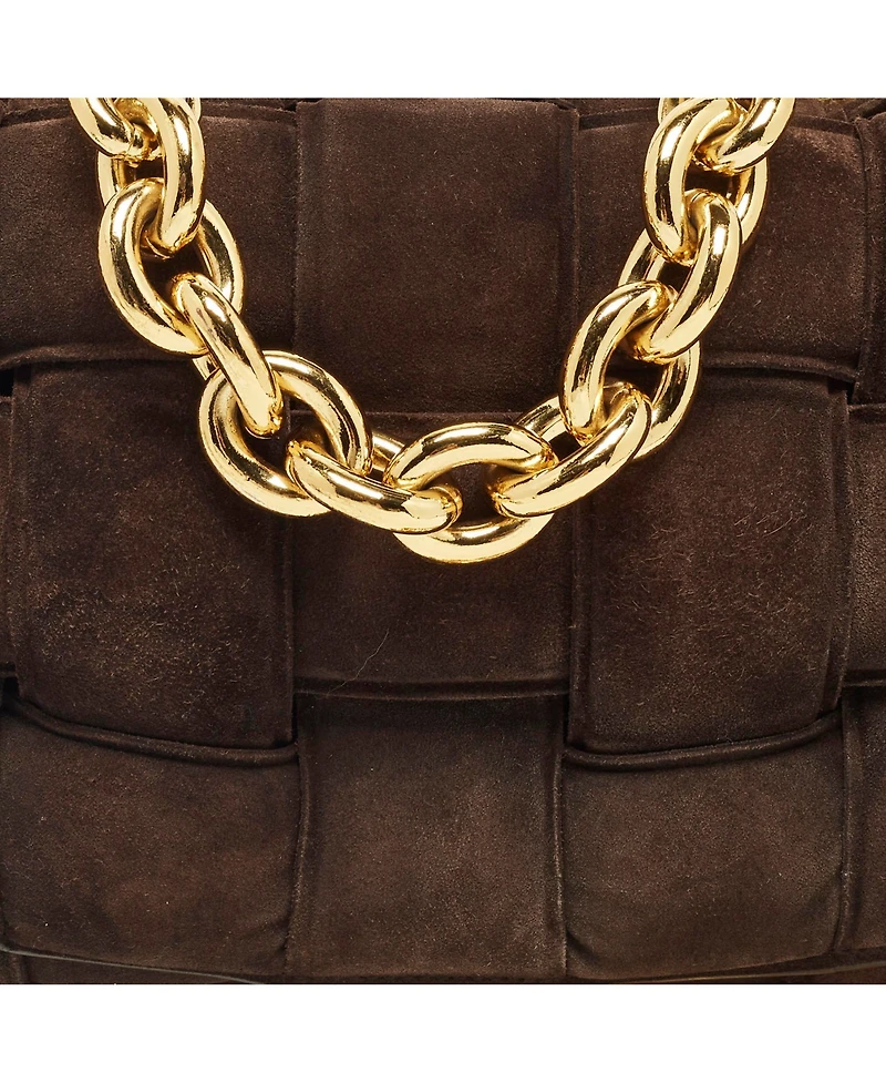 Pre-Owned Bottega Veneta Padded Cassette Suede Chain Bag